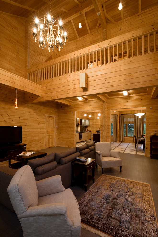 Синий дом из клееного бруса