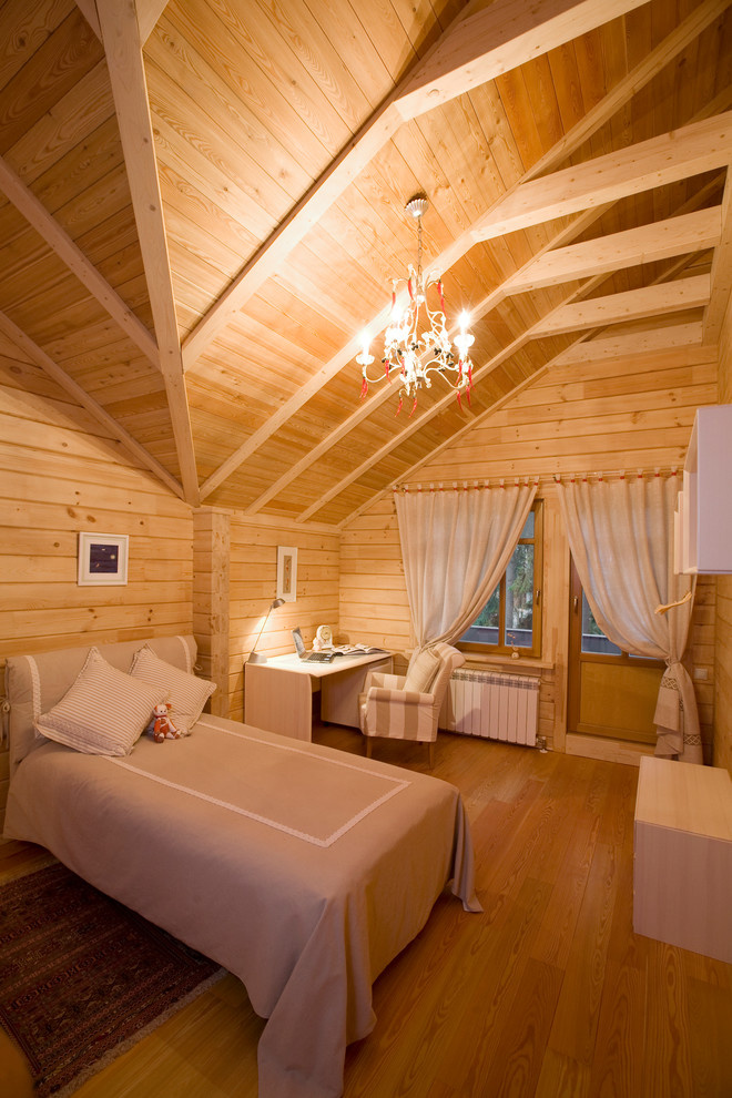 Синий дом из клееного бруса