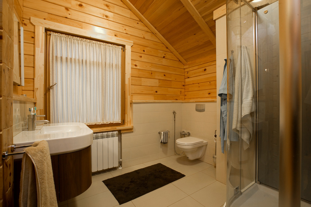 Синий дом из клееного бруса