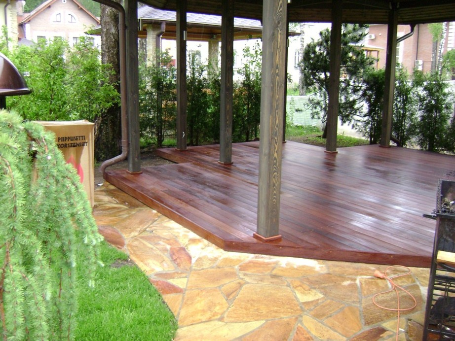 Беседка террасная доска кумару