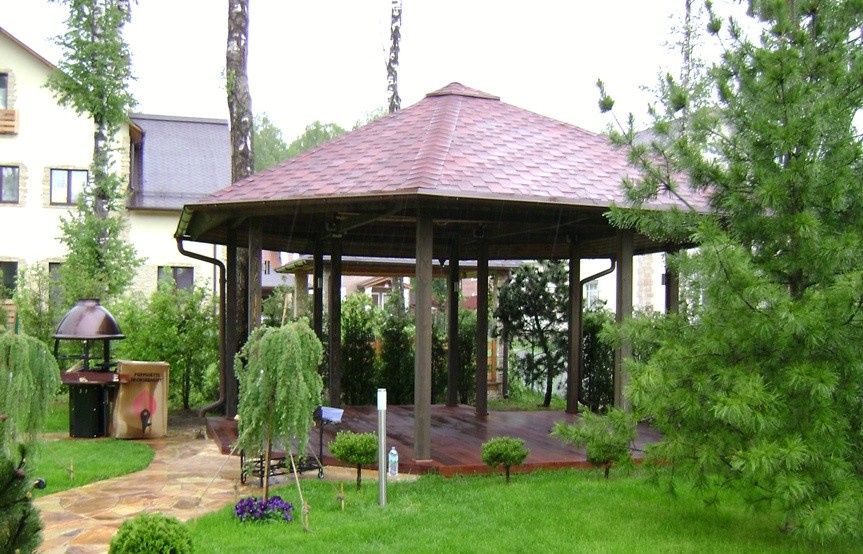 Беседка террасная доска кумару