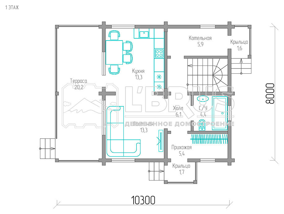 Жилой дом из профилированного бруса