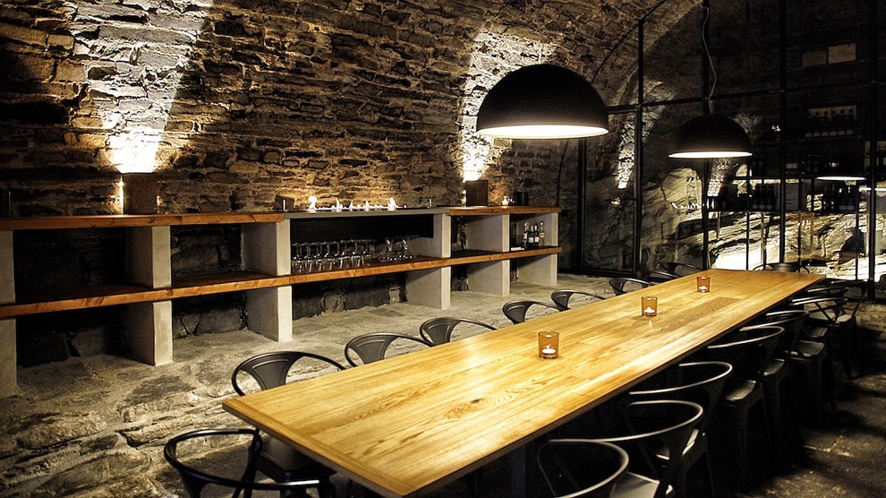 Автоматический биокамин в Villa Crotto.