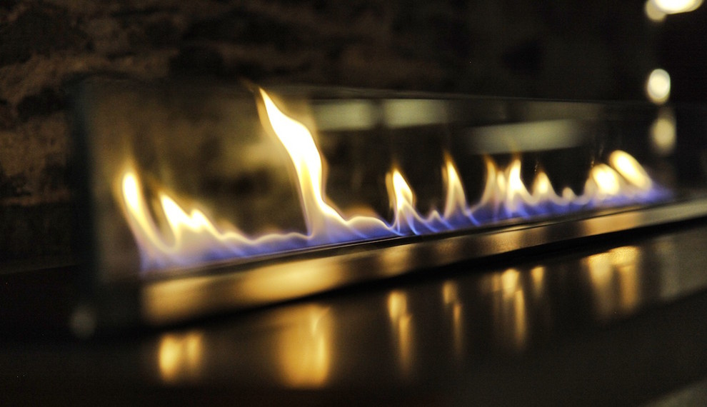 Автоматический биокамин в Villa Crotto.