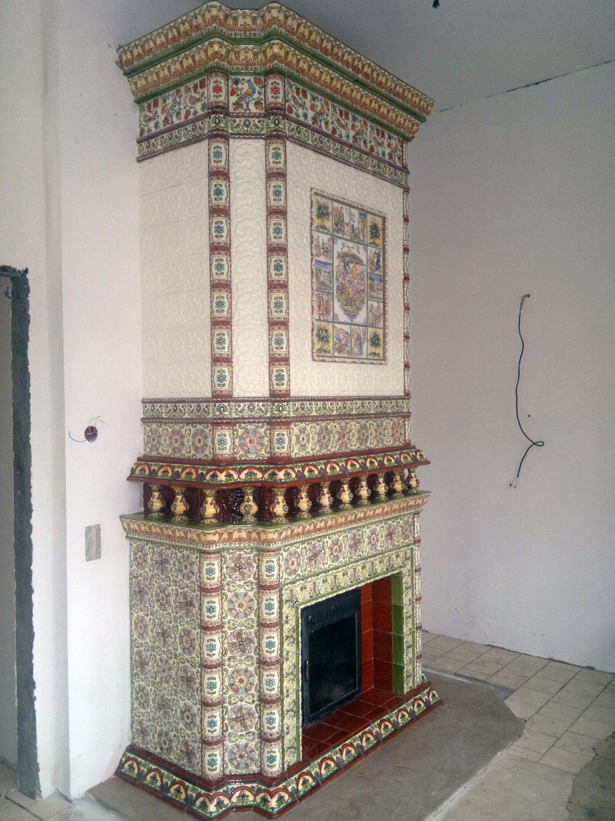 Изразцовый портал под банную печь