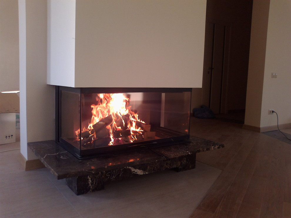 Камин 3 стекла