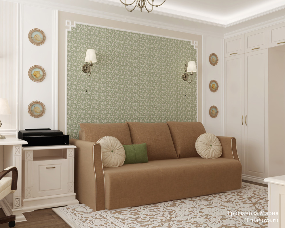 Дизайн интерьера трехкомнатной квартиры 80 м² в Марфино