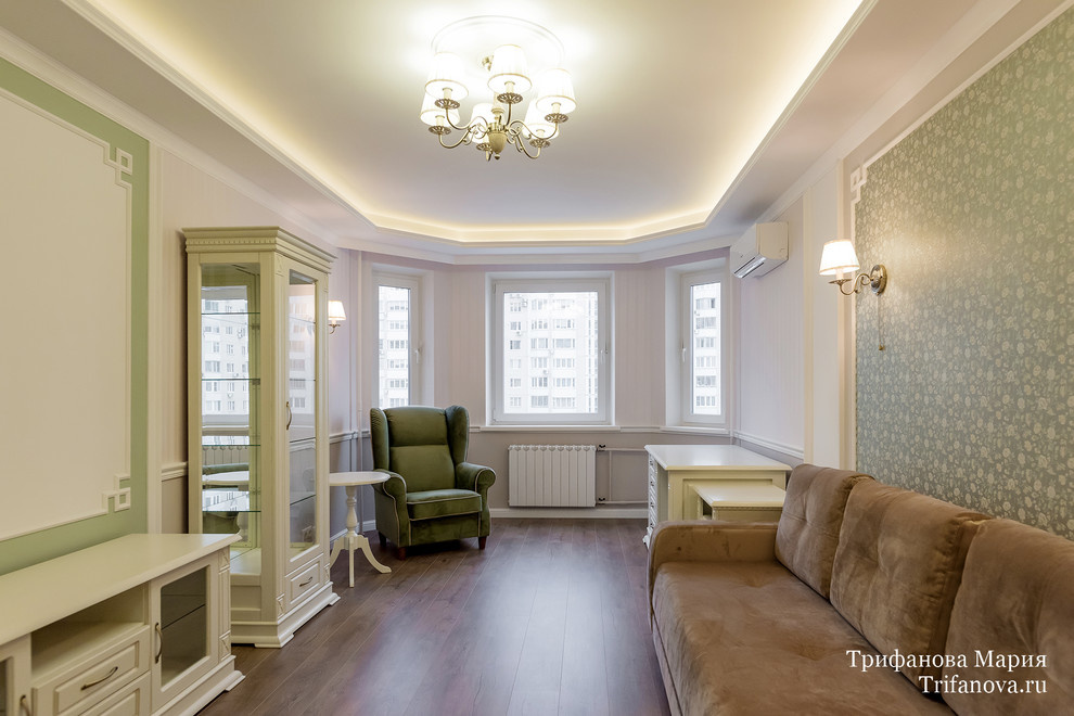 Дизайн интерьера трехкомнатной квартиры 80 м² в Марфино