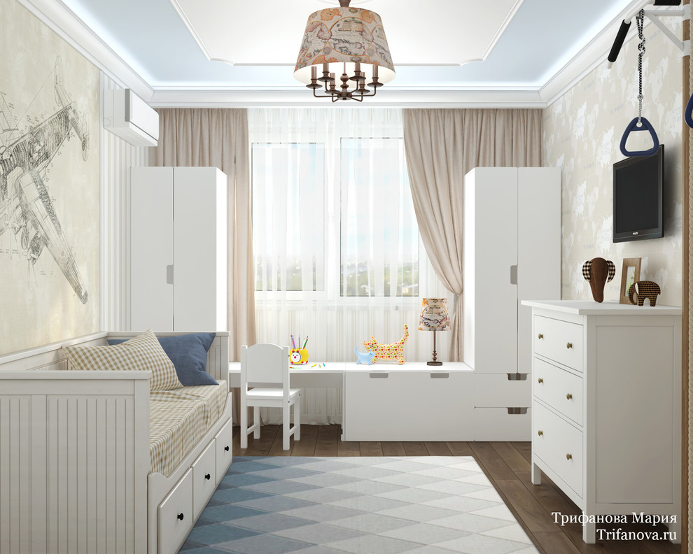 Дизайн интерьера трехкомнатной квартиры 80 м² в Марфино