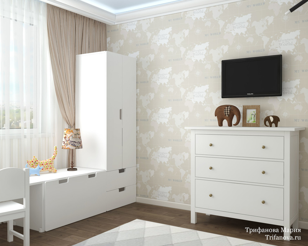 Дизайн интерьера трехкомнатной квартиры 80 м² в Марфино