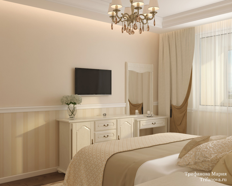 Дизайн интерьера трехкомнатной квартиры 80 м² в Марфино