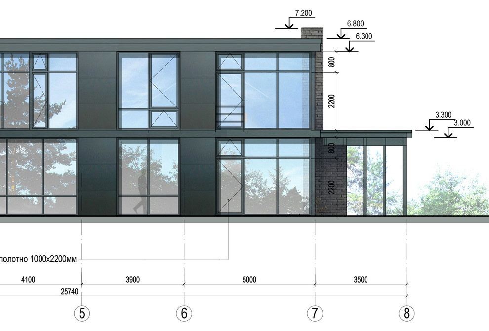 Гостевой дом-черный параллелипипед