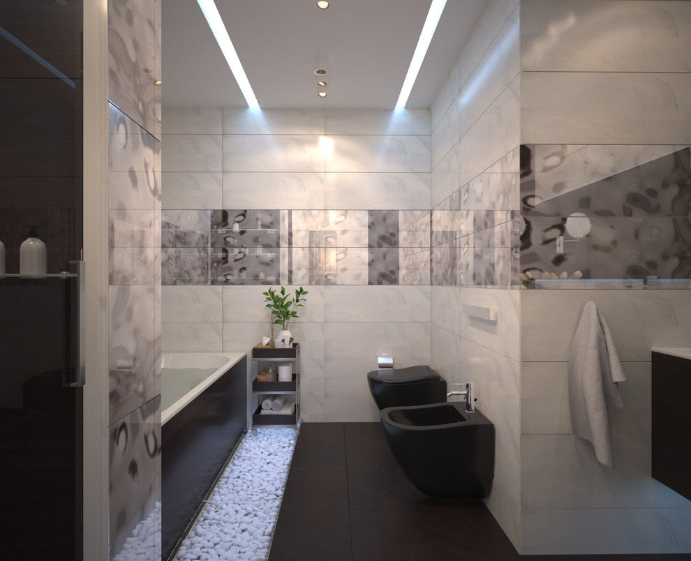 Ванная комната с черной сантехникой 2