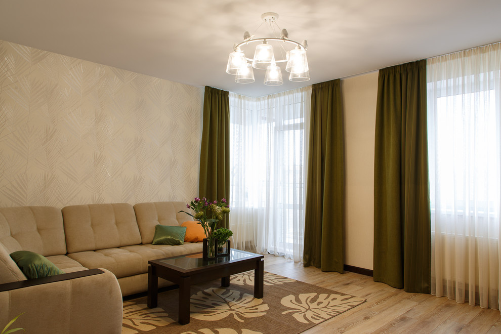 Двухкомнатная квартира 63 кв.м  под названием "Солнечный берег" Стиль - ЭКО