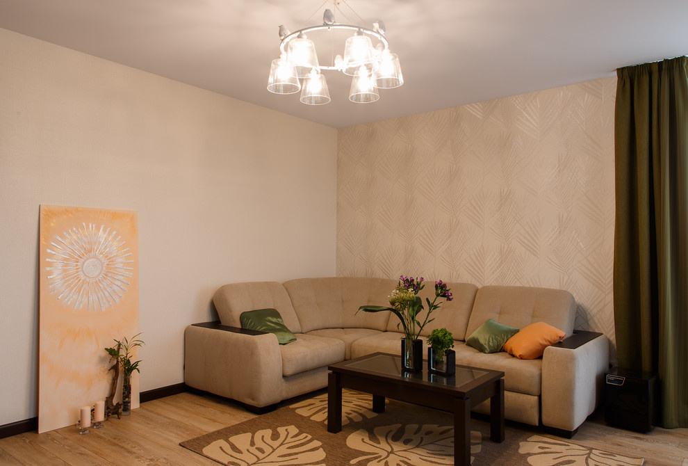 Двухкомнатная квартира 63 кв.м  под названием "Солнечный берег" Стиль - ЭКО