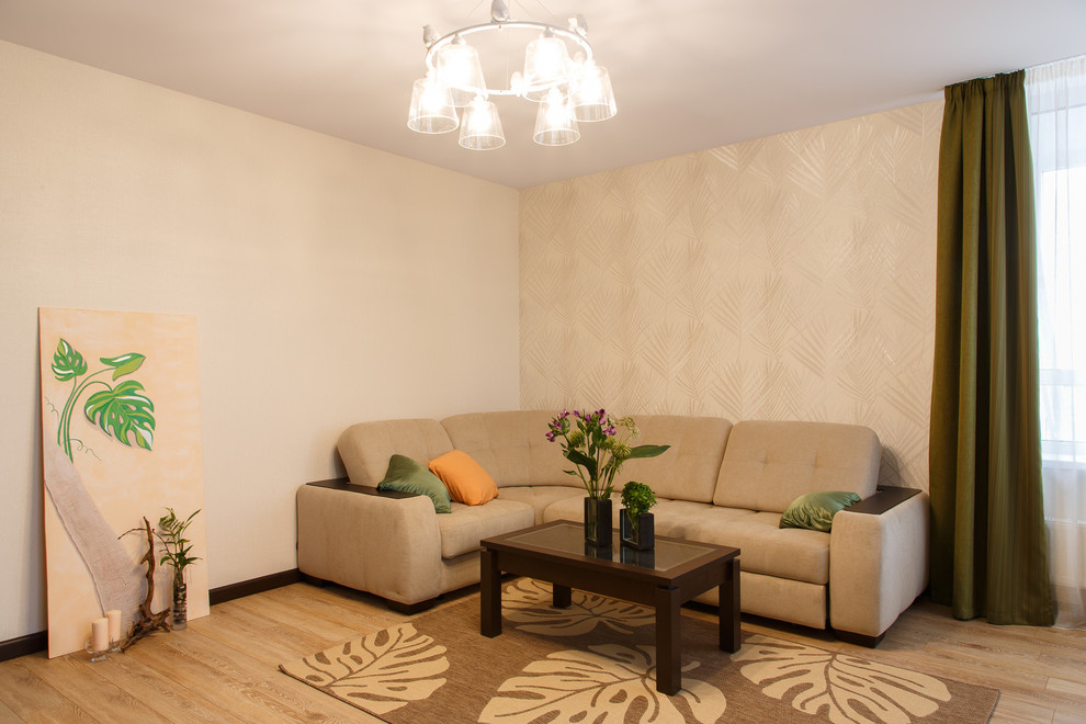 Двухкомнатная квартира 63 кв.м  под названием "Солнечный берег" Стиль - ЭКО