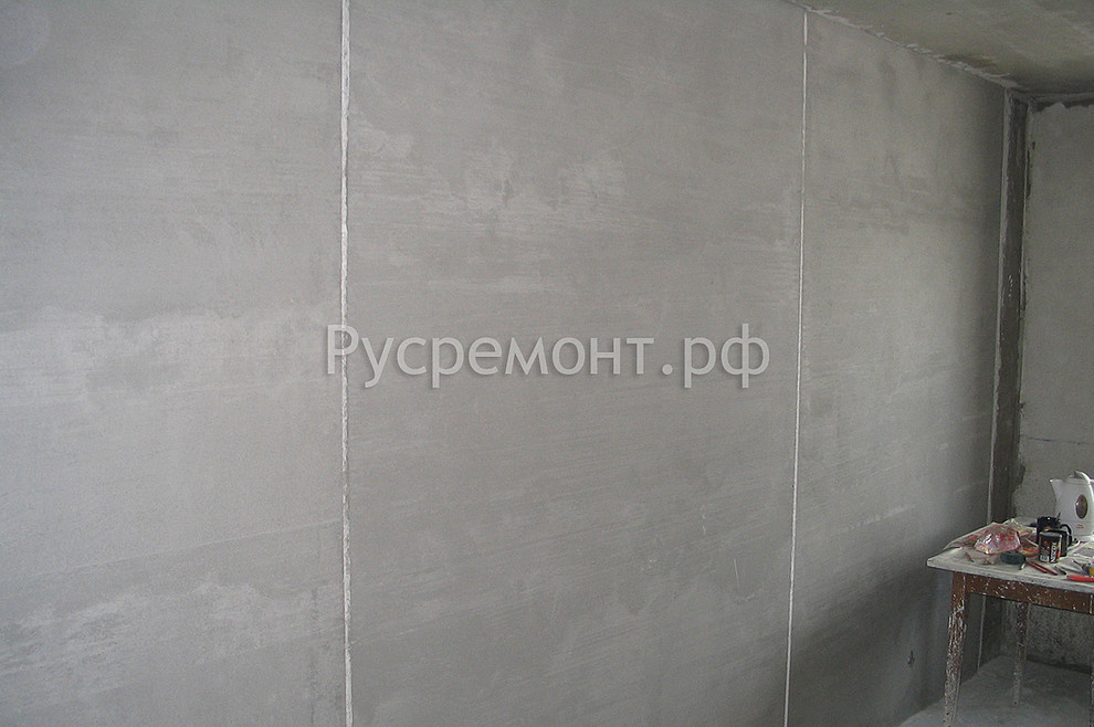 Оштукатуривание стен по маякам и изготовление (заливка) стяжки пола