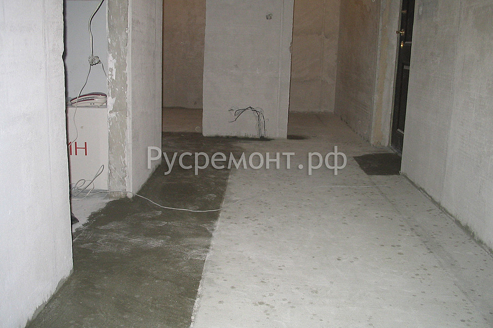 Оштукатуривание стен по маякам и изготовление (заливка) стяжки пола