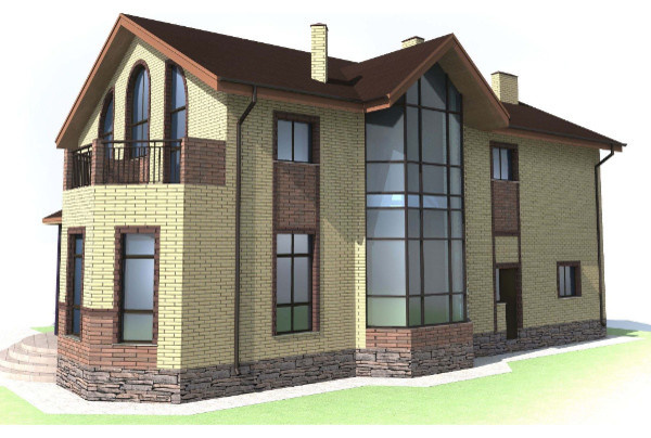 Обложка проекта: Кирпичный коттедж в ДНТ Рыболов