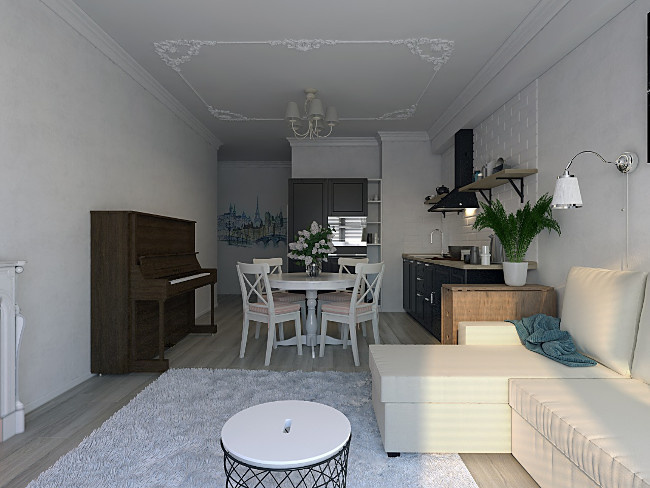 Дизайн проект студии в п. Краснообск