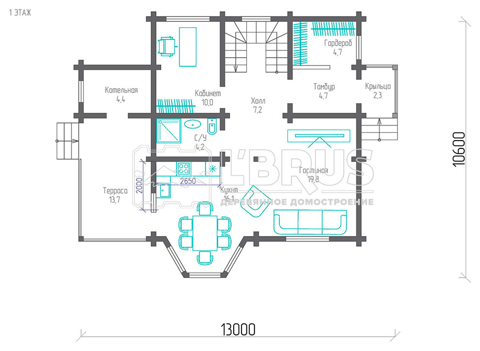 Дом из клееного бруса недорого "под ключ"