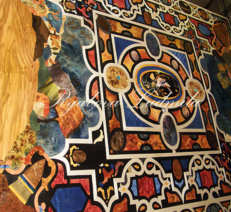 Столешица "Орфей" реплика XVI века.Маркетри