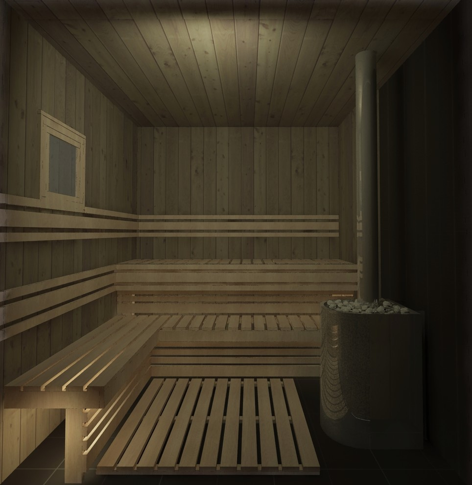 Интерьер гостевого дома с баней / Interior of the guest house with a bath