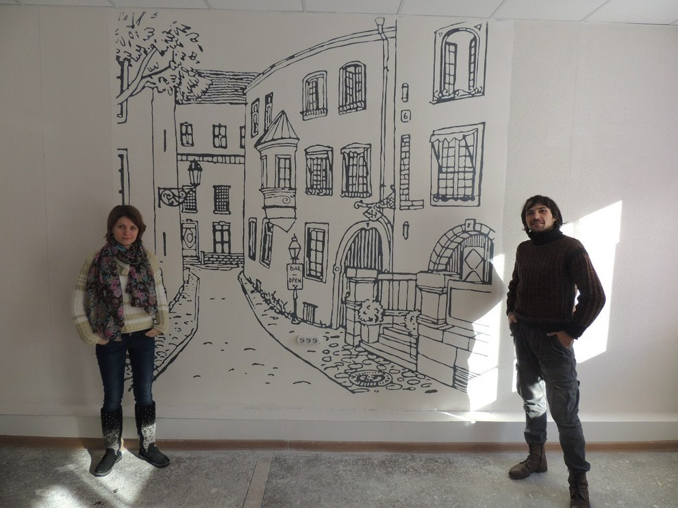 Настенные панно в технике сграффито