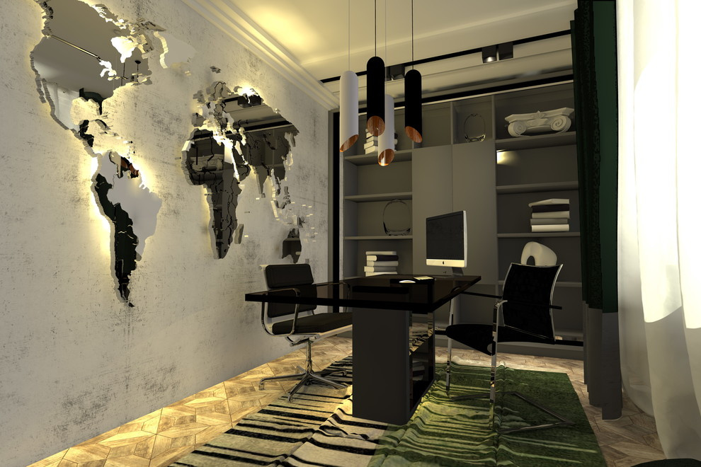 Рабочий кабинет в частном доме