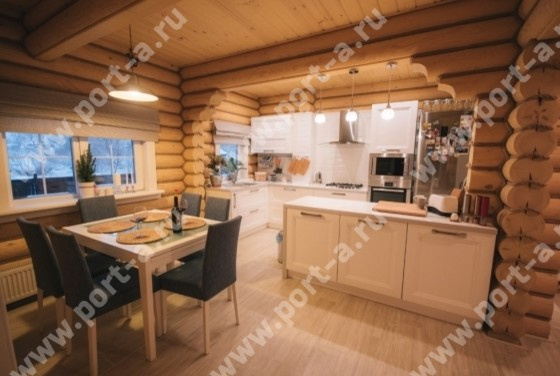 Отделка дома из бревна