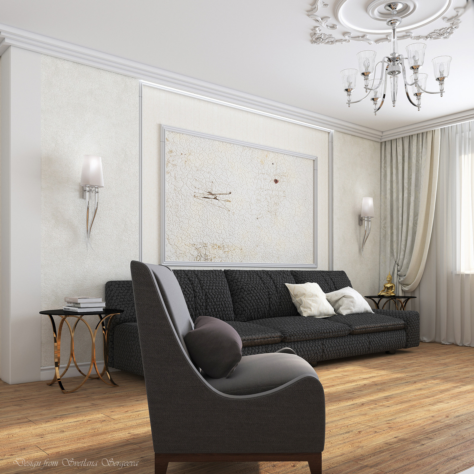 Квартира 62 кв.м.  в стиле минимализм