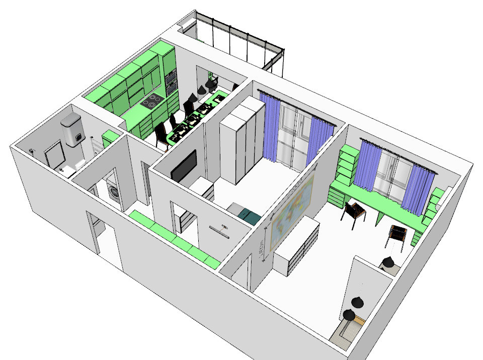 Примеры расстановок мебели