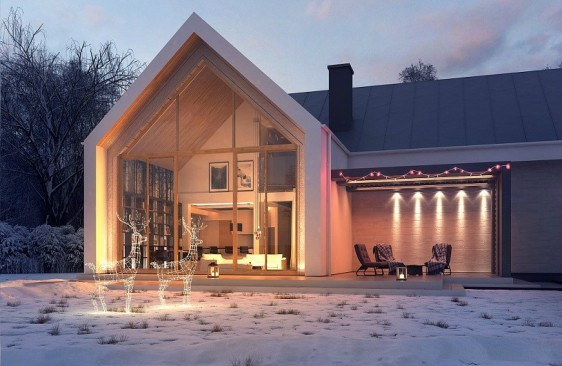 Дом в Скандинавском стиле 201 м2.