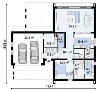 Дом в Скандинавском стиле 201 м2.