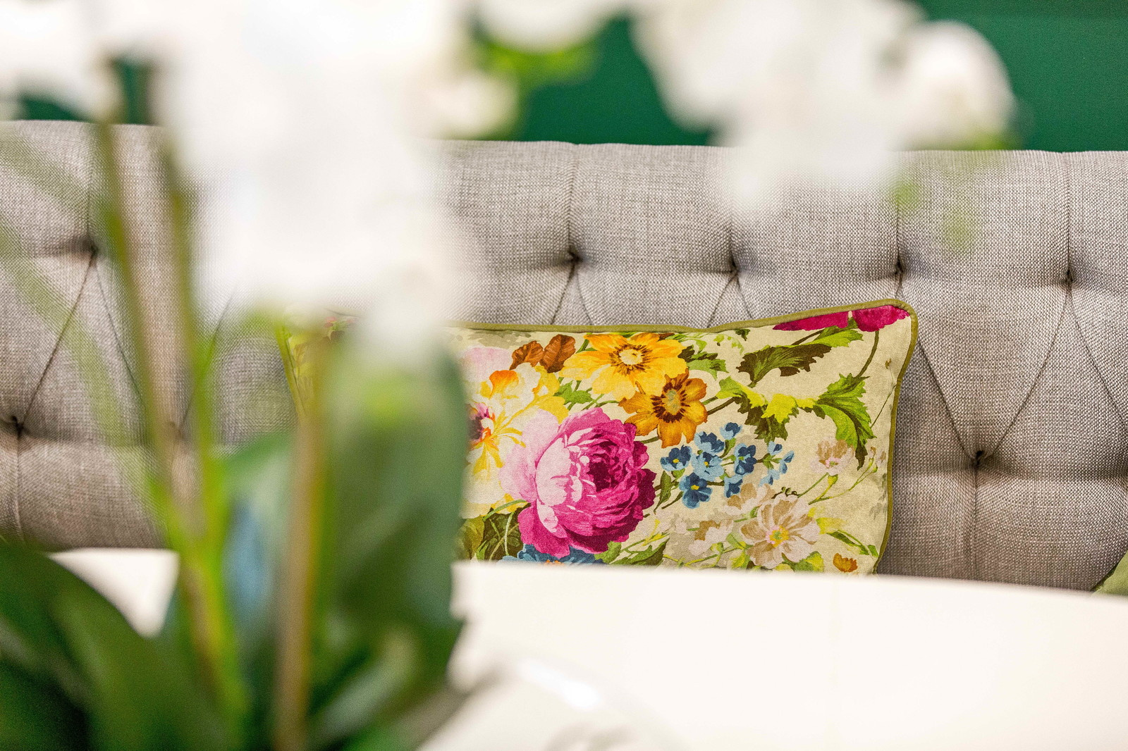 Интерьер с зелеными акцентами