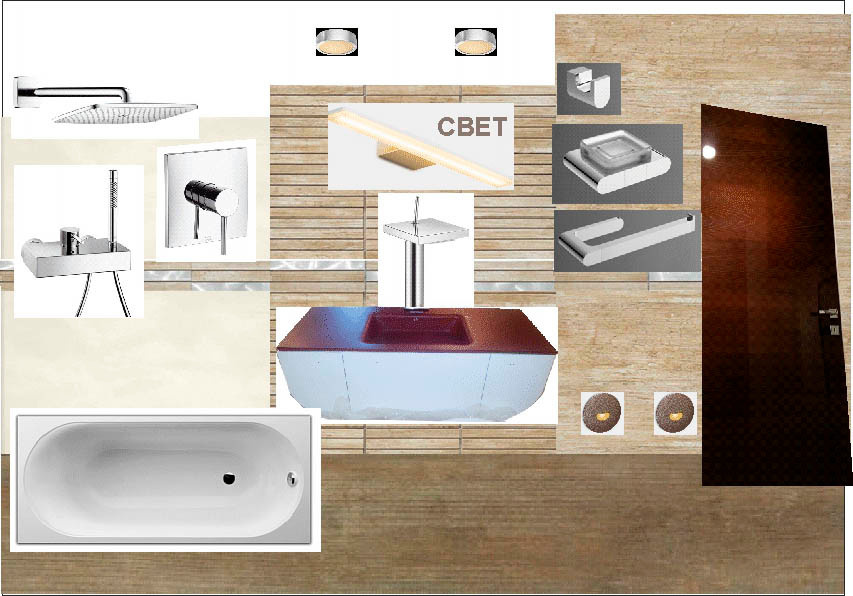 Коллаж ванной комнаты