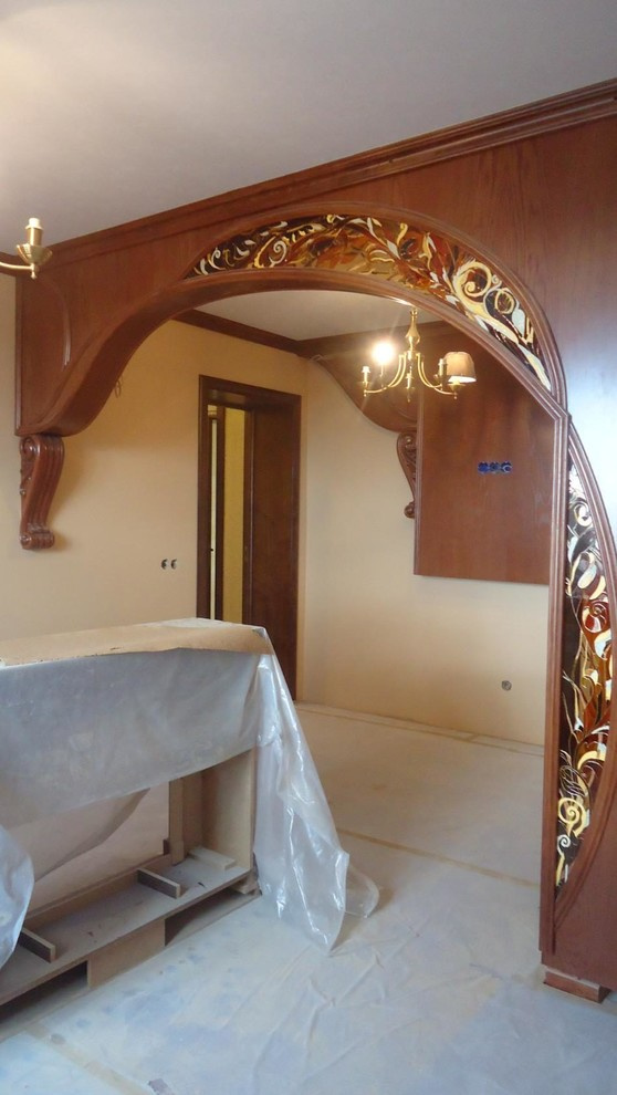 Домашний кабинет в стиле русский модерн