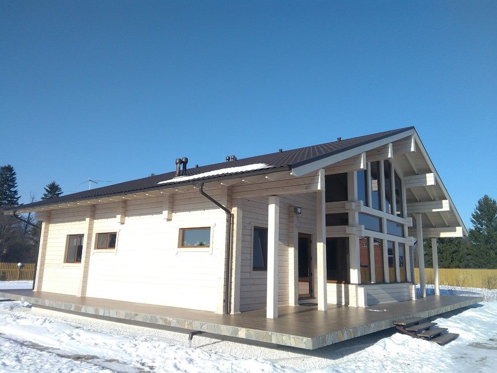 Коттедж из клееного бруса Ангарской сосны в поселке "Горный"