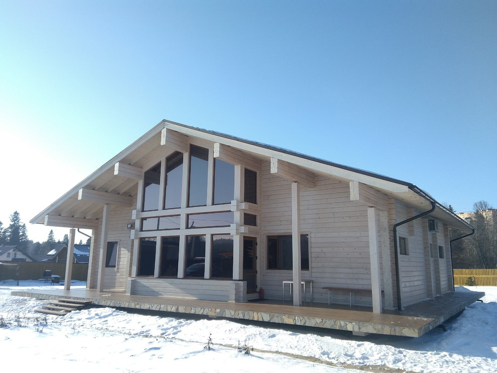 Коттедж из клееного бруса Ангарской сосны в поселке "Горный"