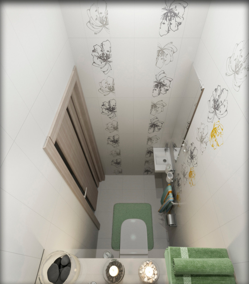 Современная квартира с большим круглым диваном