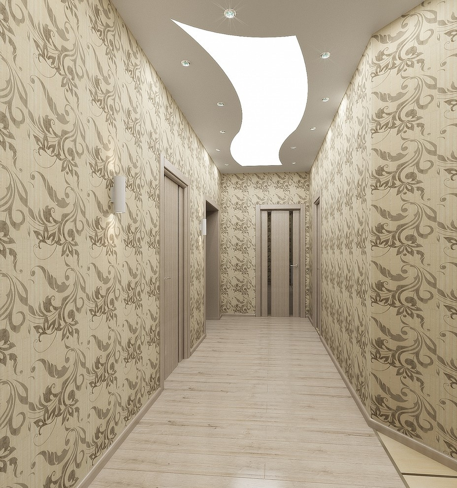 Современная квартира с большим круглым диваном