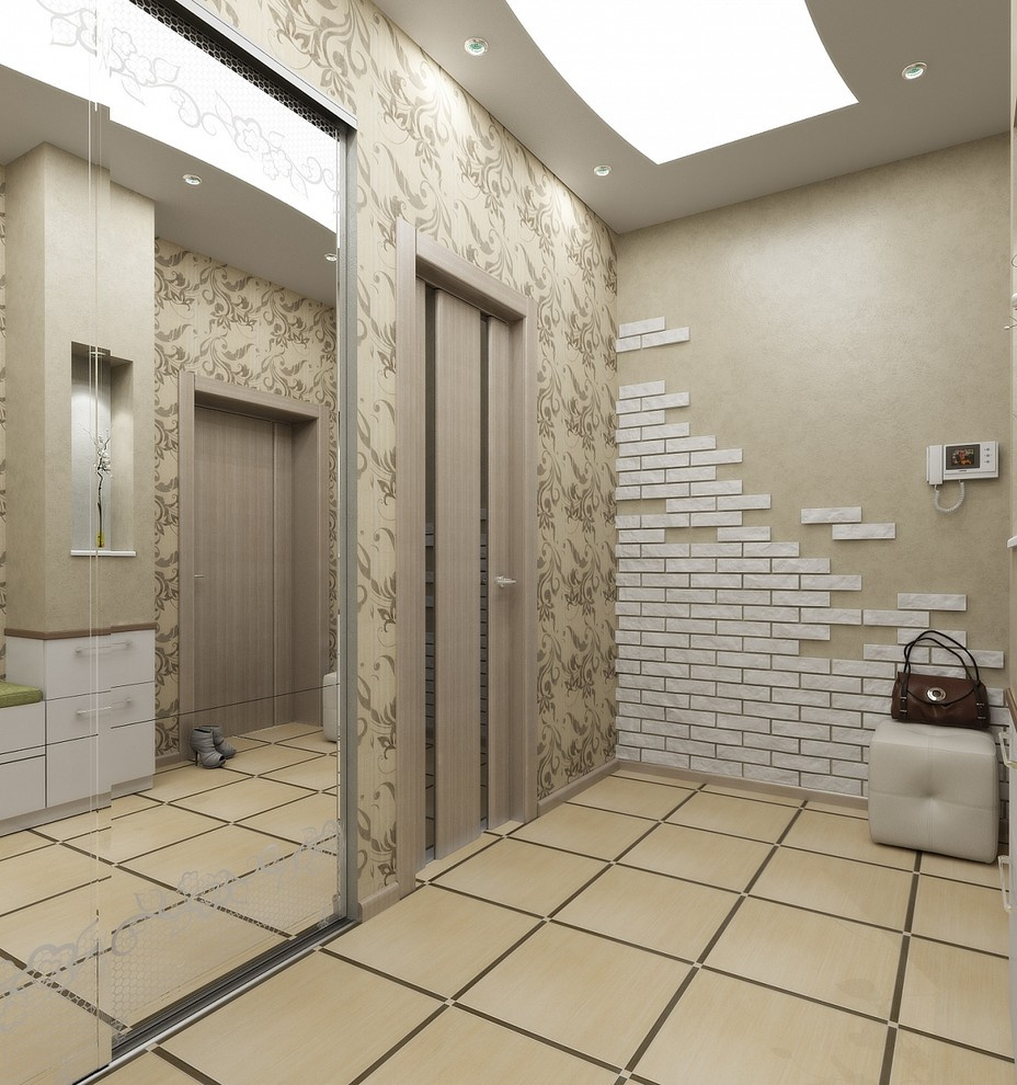 Современная квартира с большим круглым диваном