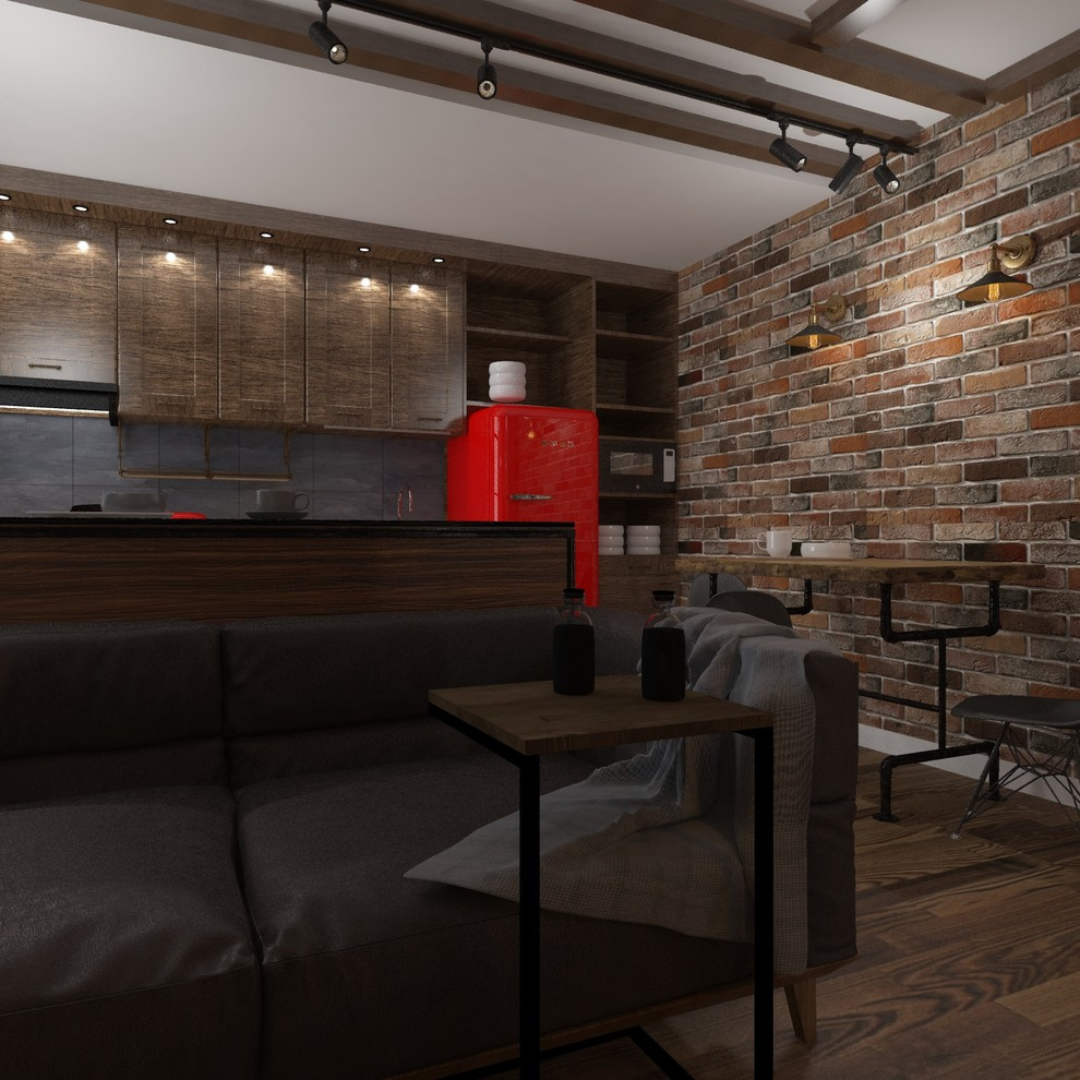 Кухня-гостиная в стилистике LOFT