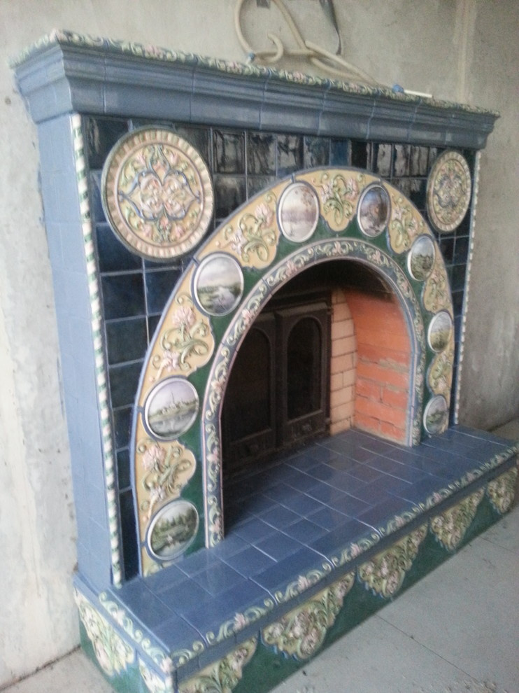 Печь и барная стойка