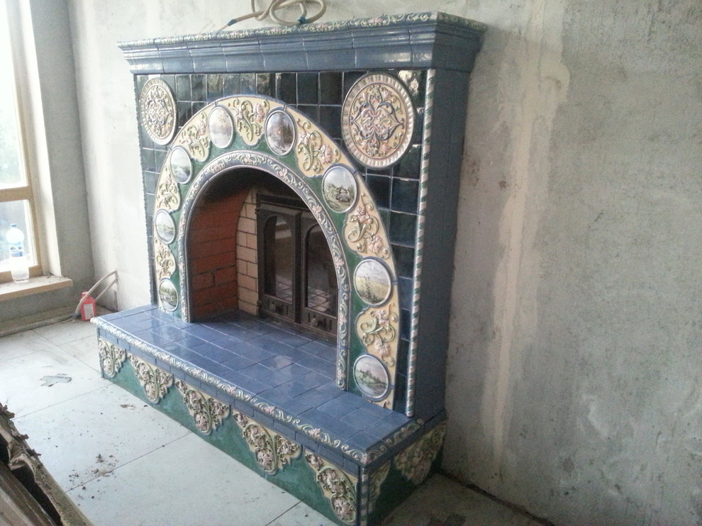 Печь и барная стойка