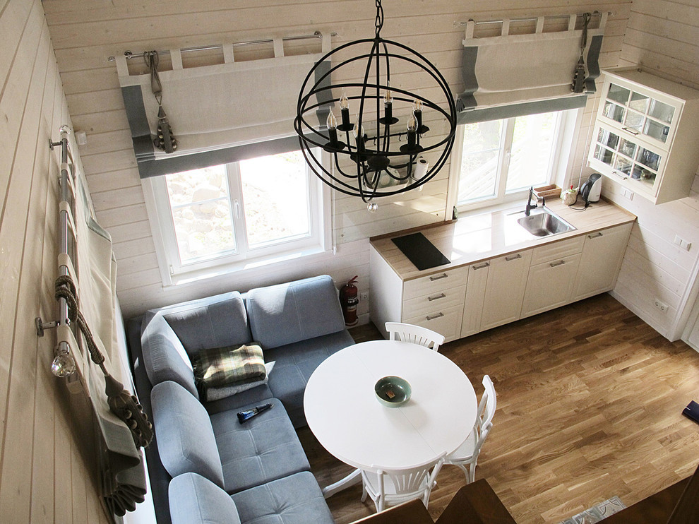 Одноэтажный загородный дом с баней