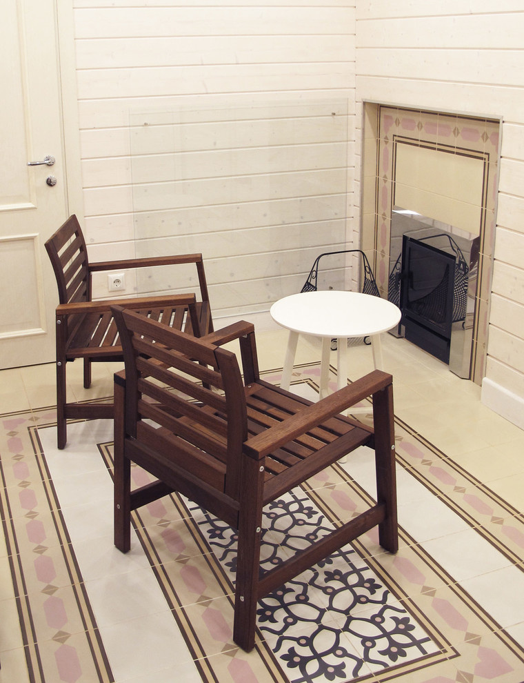 Одноэтажный загородный дом с баней