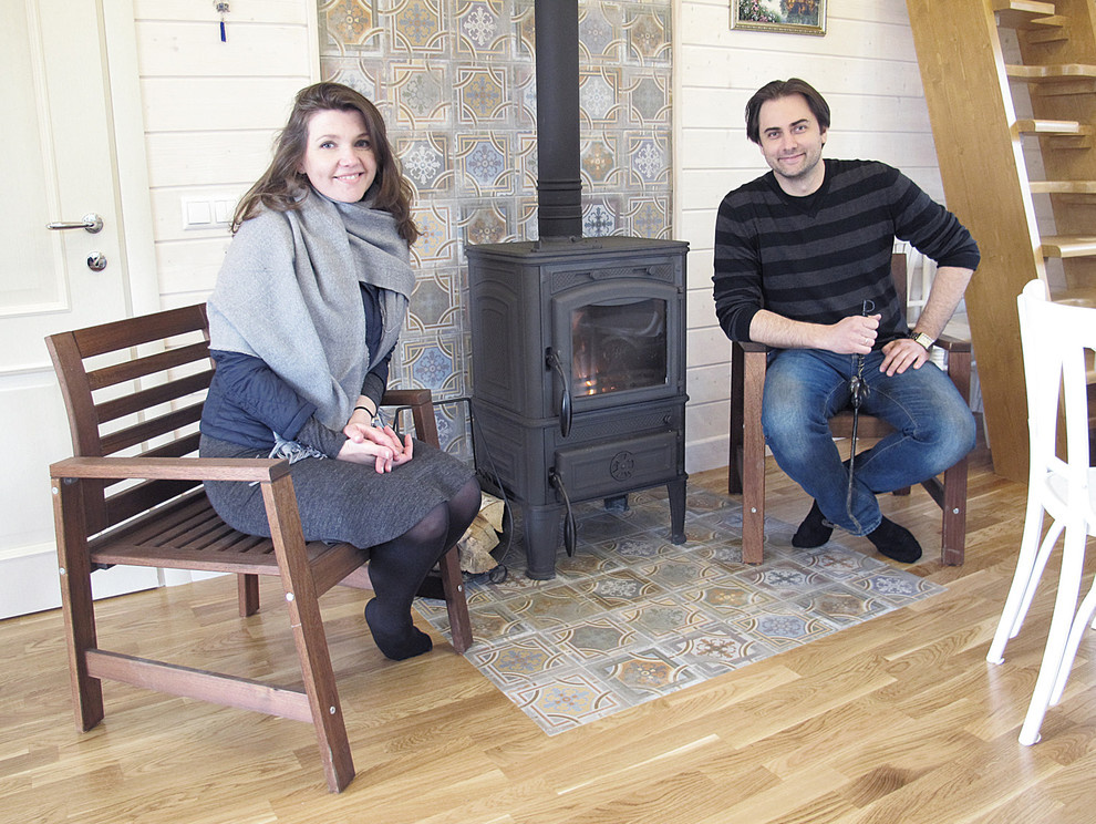 Одноэтажный загородный дом с баней