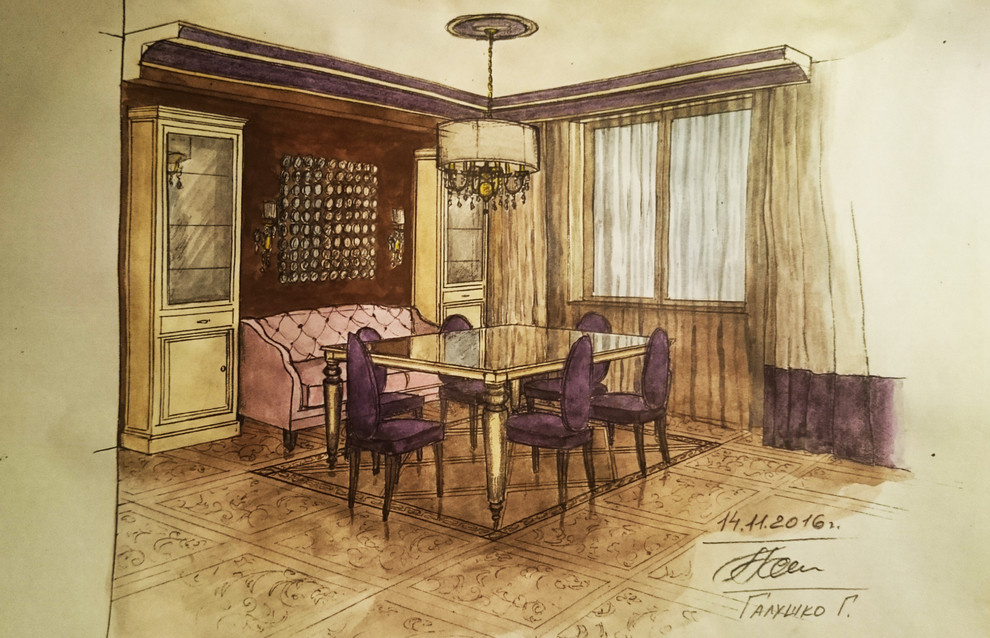 Текущий проект. 3-х уровневая квартира 340м2 (г. Москва)