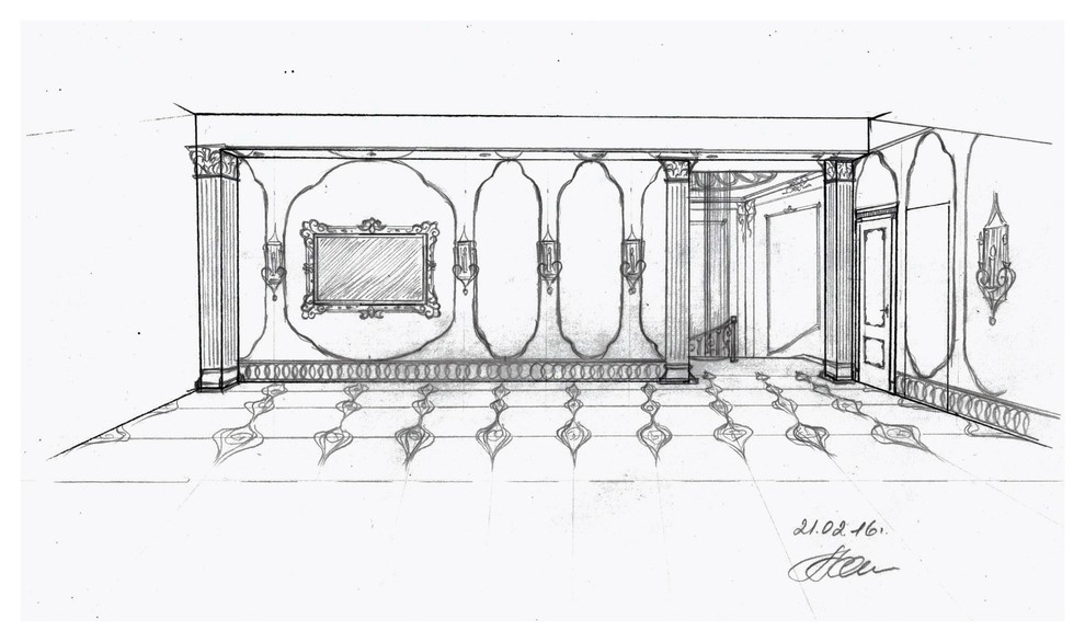 Текущий проект. 3-х уровневая квартира 340м2 (г. Москва)